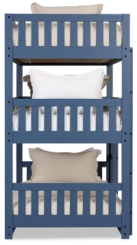 Charleston Dark Blue Triple Bunk Bed