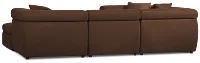 Aria Dark Brown Micro Immersive 5-piece Bumper Sectional W/1 Speaker