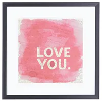 Love You Pink Framed Wall Art