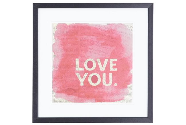 Love You Pink Framed Wall Art