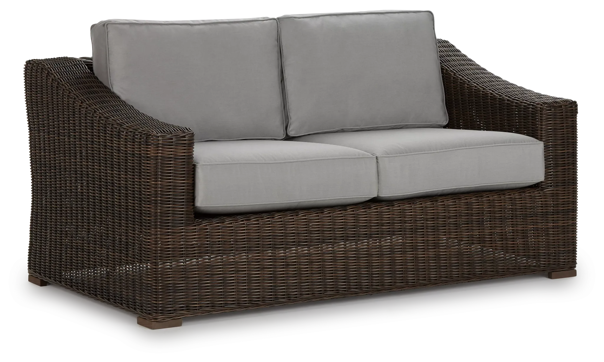 Canyon Dark Brown Gray Loveseat