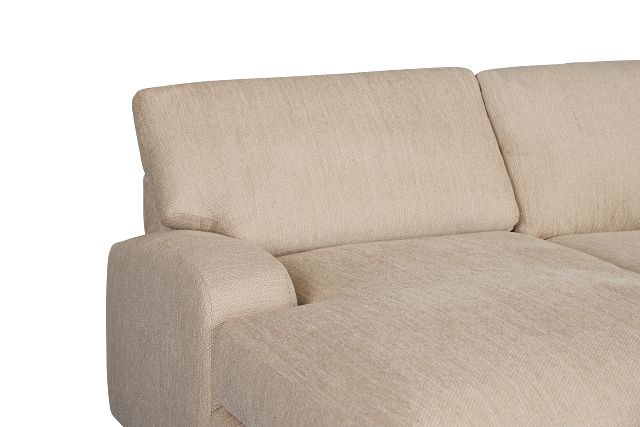 Alpha Beige Fabric Left Chaise Sectional