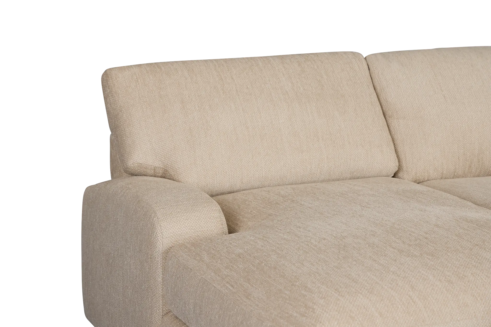 Alpha Beige Fabric Left Chaise Sectional Alpha Beige Fabric Left Chaise Sectional