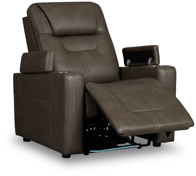 Vantage Dark Gray Micro Power Recliner