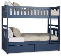 Charleston Dark Blue Storage Bunk Bed