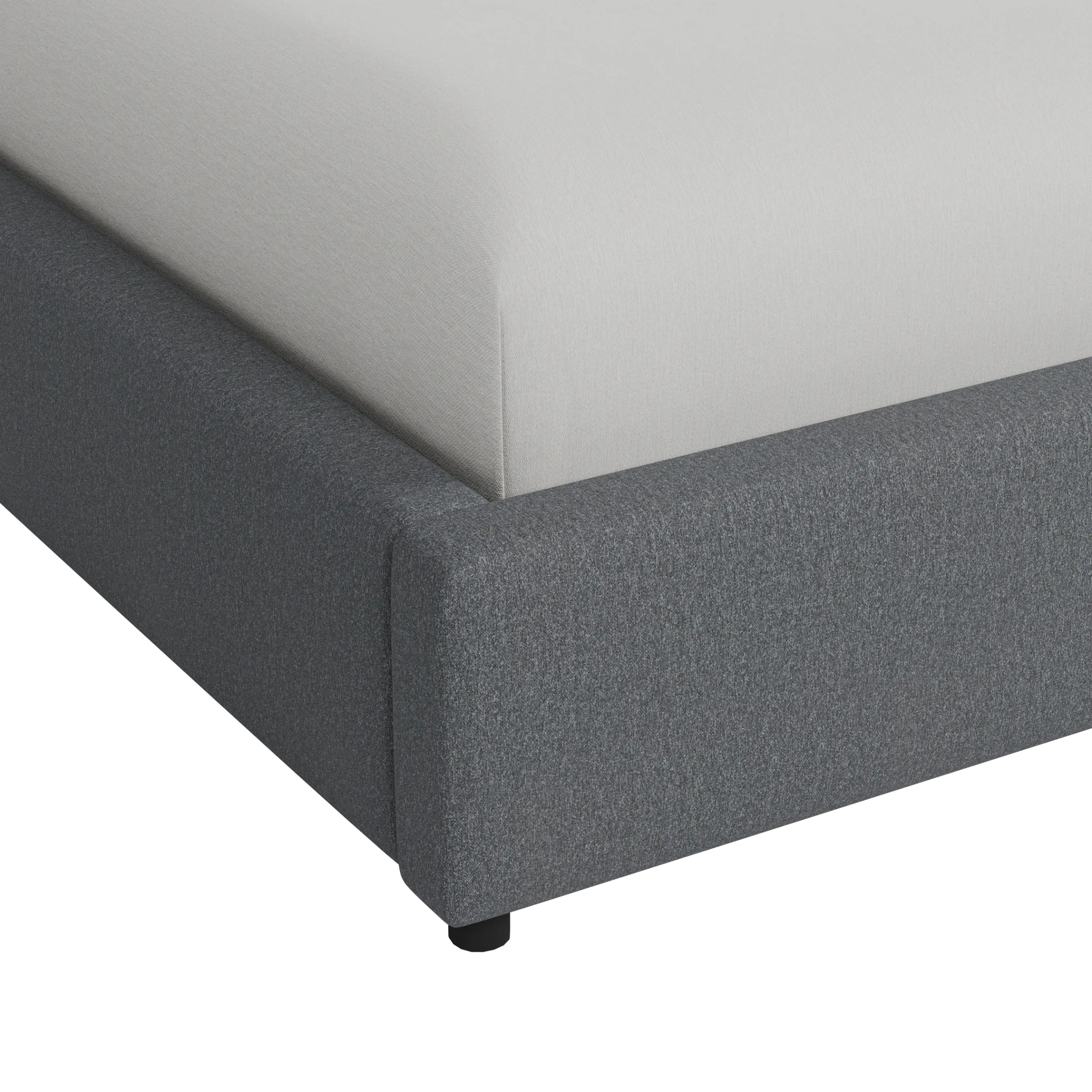 Grayton Delray Dark Gray 54" Upholstered Platform Bed