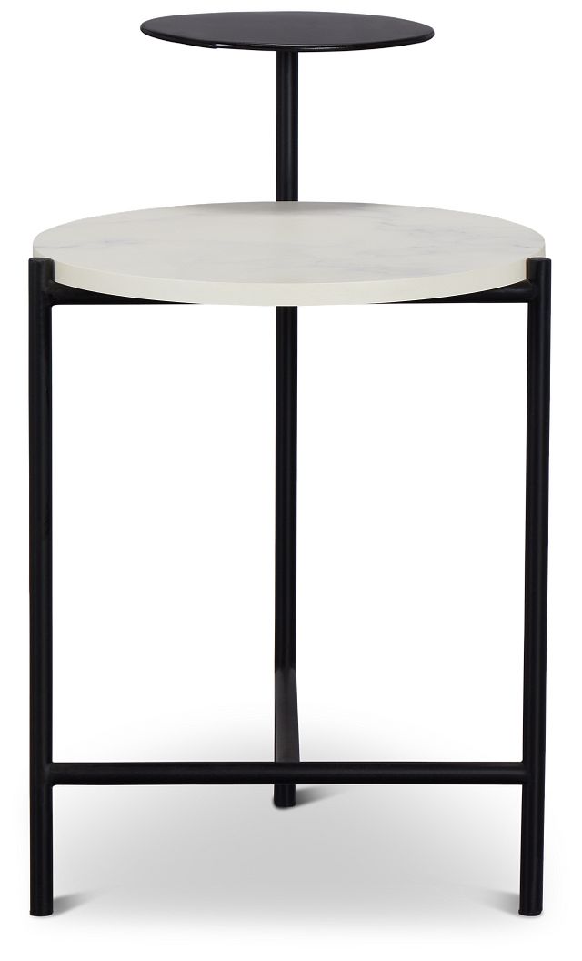 Ellerton Black Round Accent Table