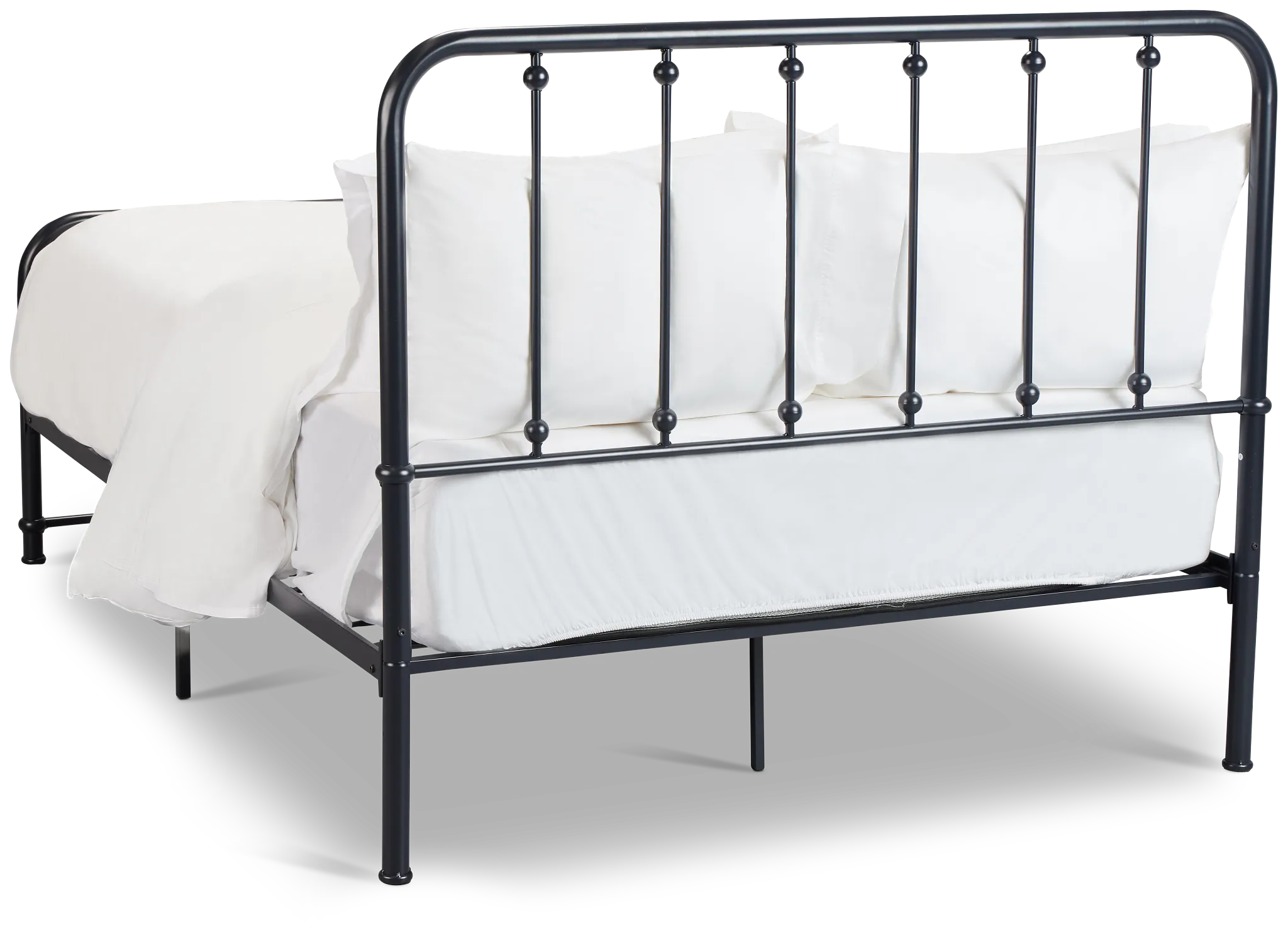 Rory Black Metal Panel Bed