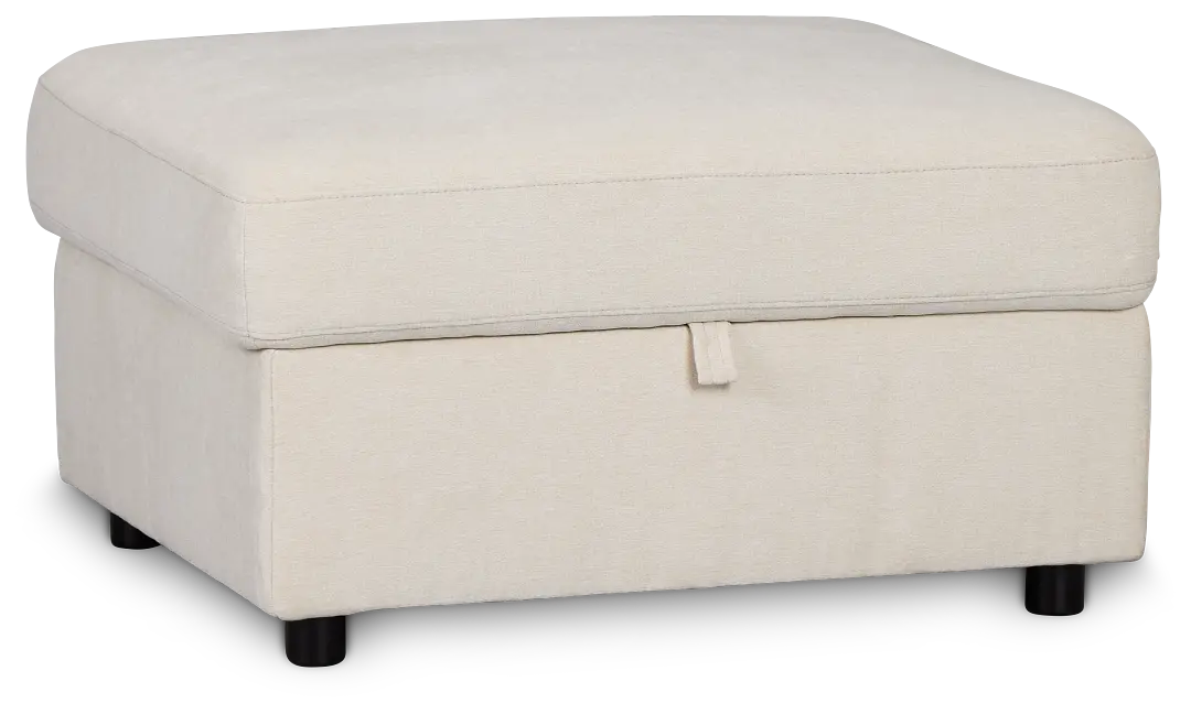 Addie Beige Fabric Storage Ottoman Addie Beige Fabric Storage Ottoman