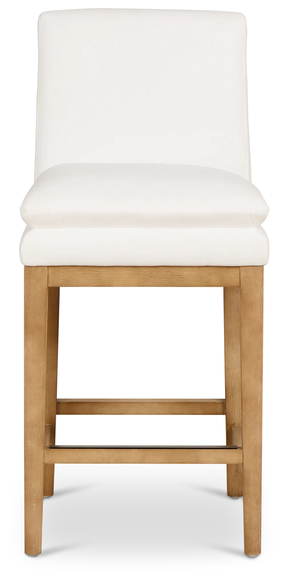 Nixon White 24" Upholstered Barstool