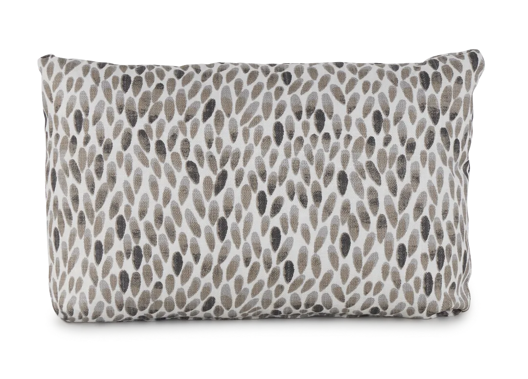 Lotus Black Lumbar Indoor/outdoor Accent Pillow