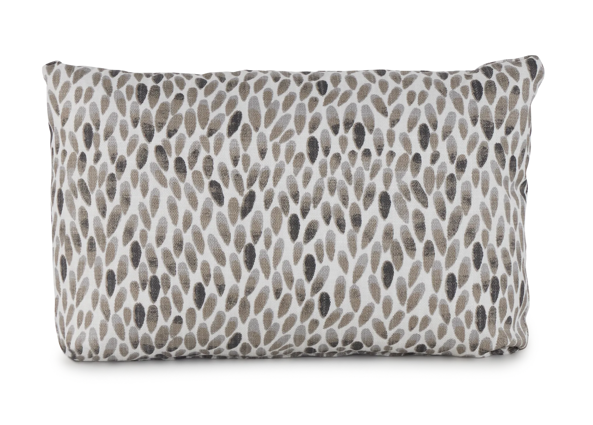 Lotus Black Lumbar Indoor/outdoor Accent Pillow