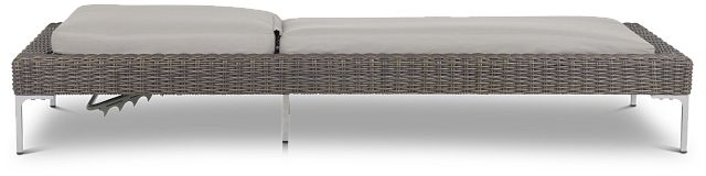 Tulum Gray Woven Cushioned Chaise