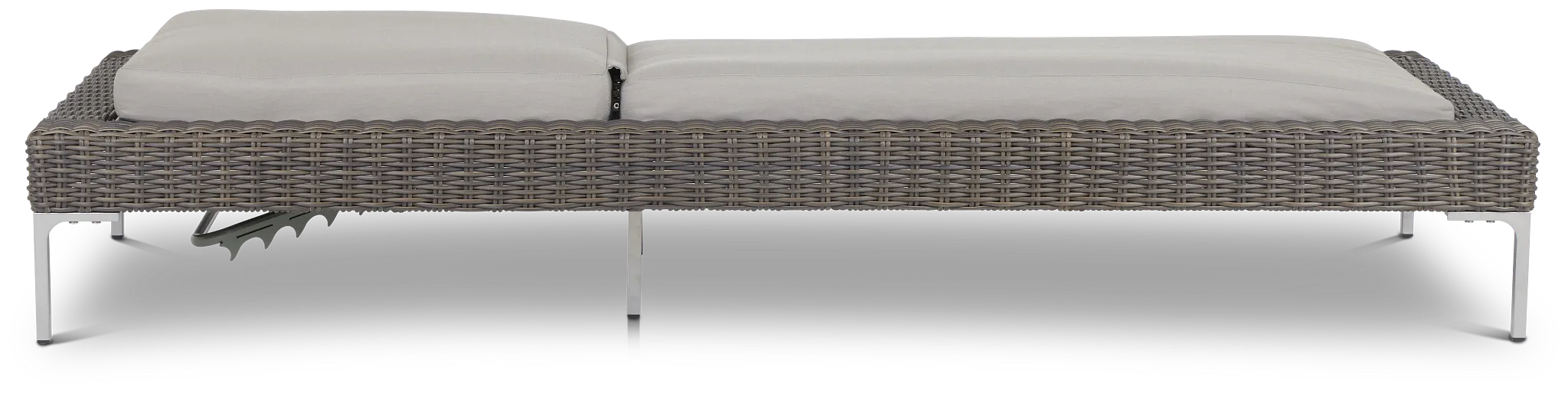 Tulum Gray Woven Cushioned Chaise