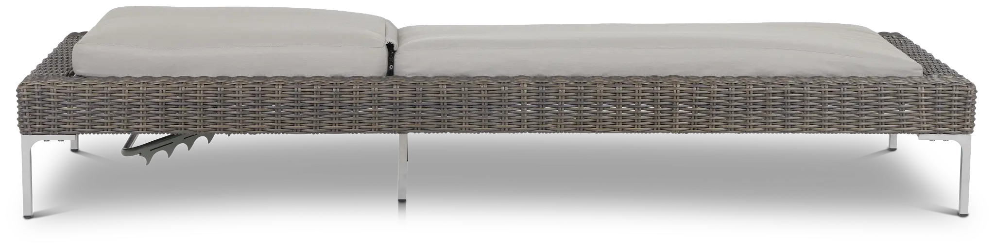 Tulum Gray Woven Cushioned Chaise Tulum Gray Woven Cushioned Chaise