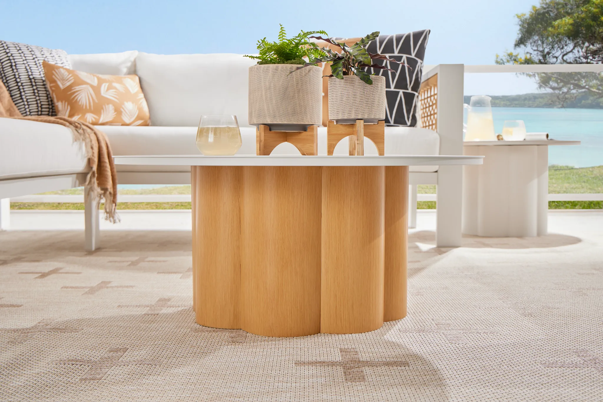 Sunrise Medium White Coffee Table