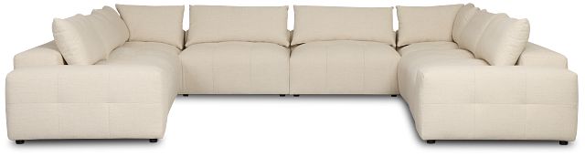Remi Light Beige Fabric 10-piece Modular Sectional