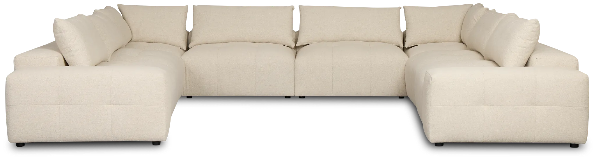 Remi Light Beige Fabric 10-piece Modular Sectional