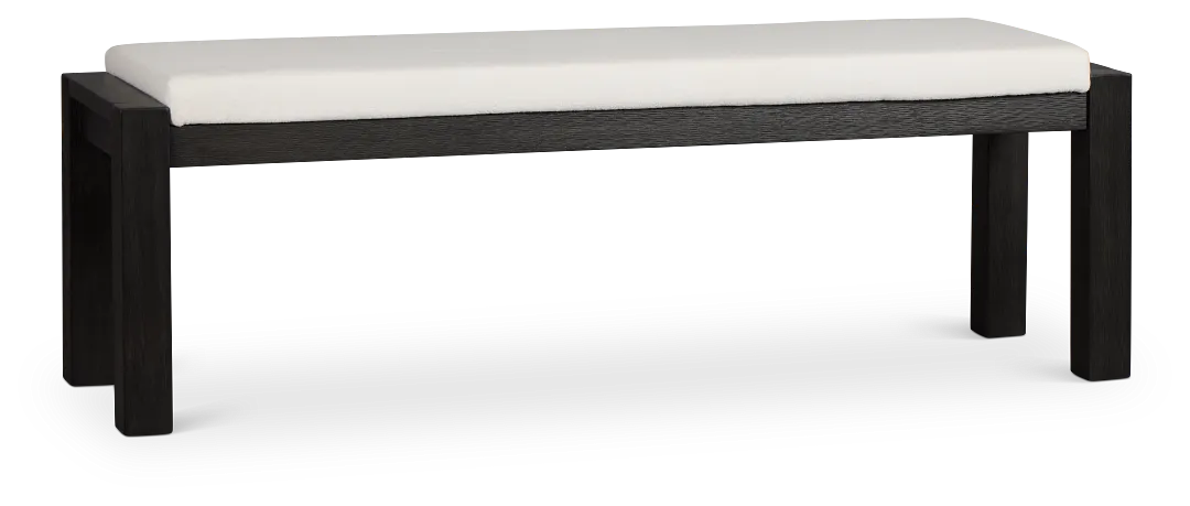 Jackson White Upholstered Dining Bench