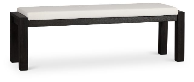 Jackson White Upholstered Dining Bench