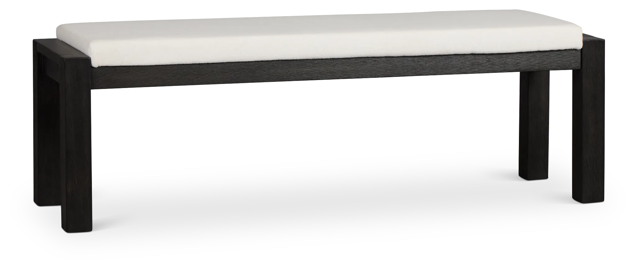 Jackson White Upholstered Dining Bench