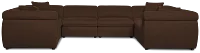 Aria Dark Brown Micro Immersive 8-piece Modular Sectional W/2 Speakers