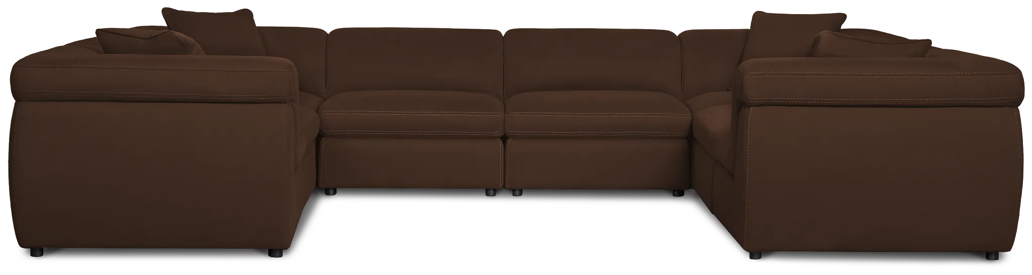Aria Dark Brown Micro Immersive 8-piece Modular Sectional W/2 Speakers