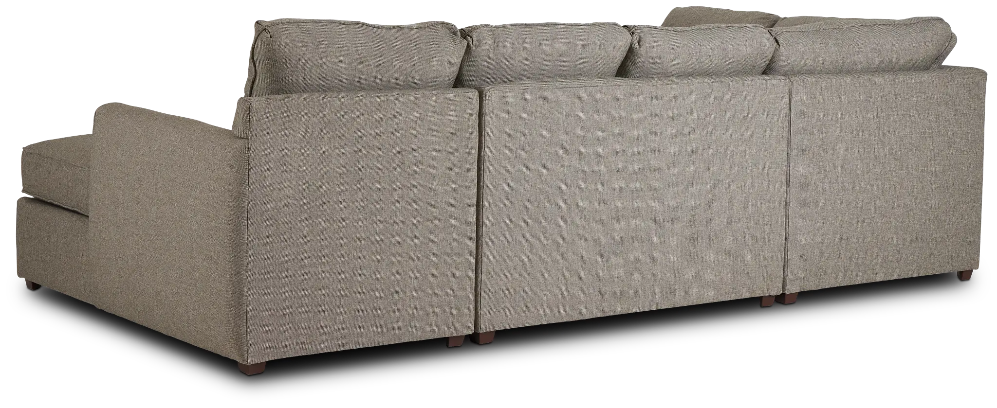 Asheville Brown Fabric Small Left Bumper Sectional Asheville Brown Fabric Small Left Bumper Sectional