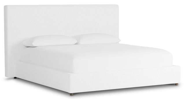 Grayton Revenue White 54" Upholstered Platform Bed