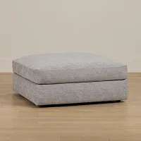 Calista Pewter Fabric Cocktail Ottoman