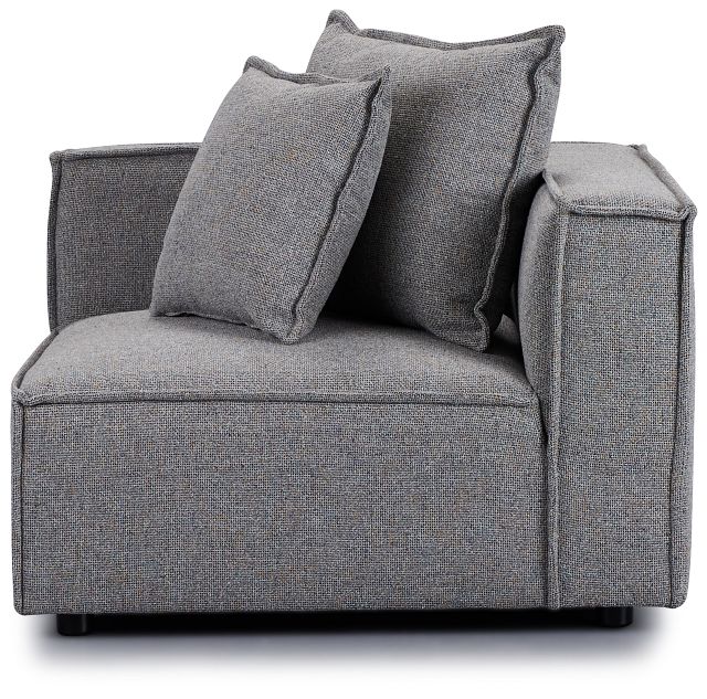 Tatum Gray Fabric Corner Chair