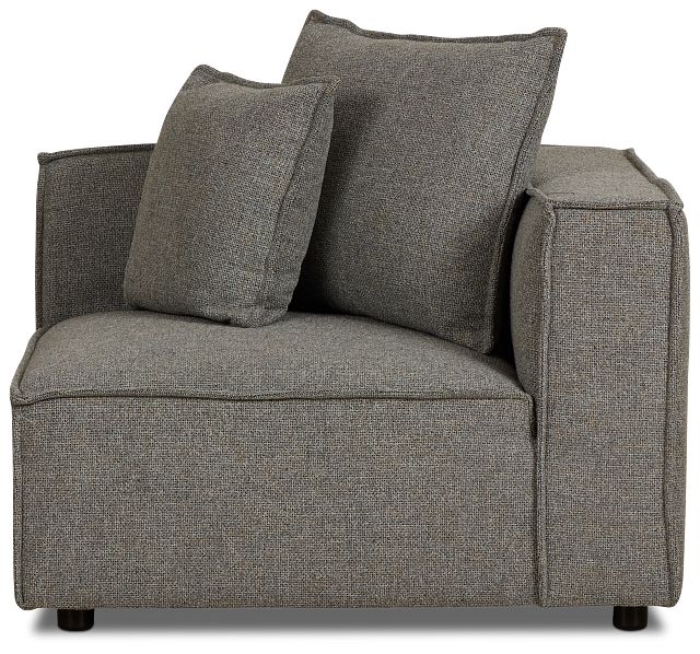 Tatum Gray Fabric Corner Chair