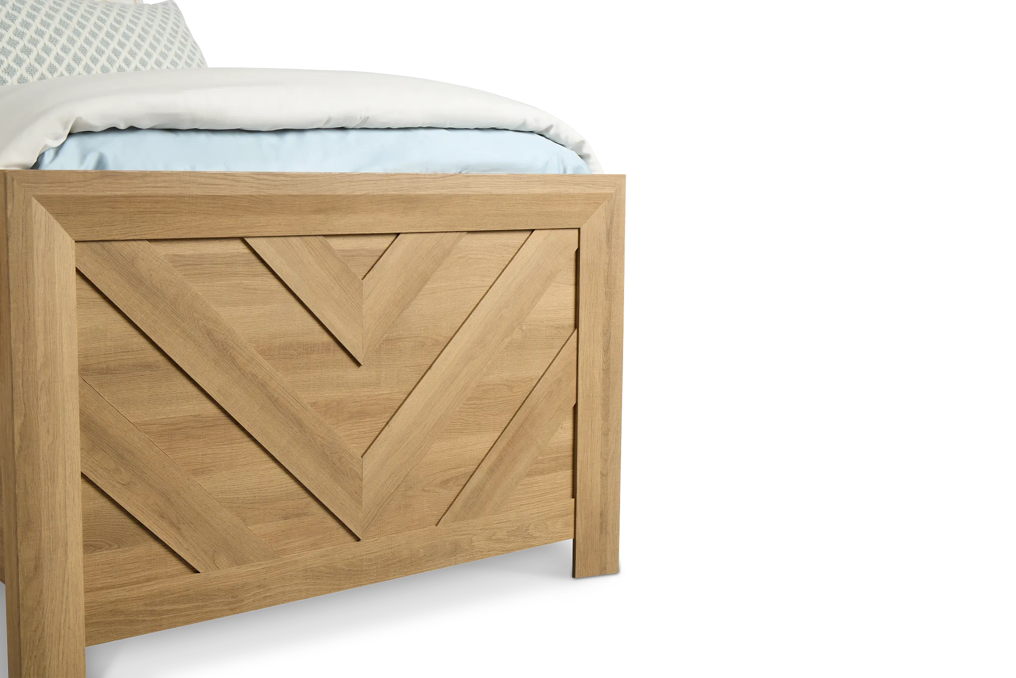 Delray Light Tone Panel Bed