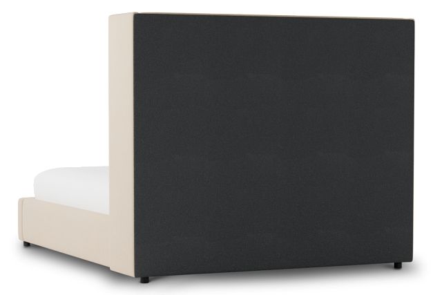 Captiva Peyton Beige 60" Upholstered Shelter Bed