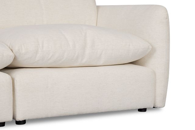 Serena White Fabric 3-piece Modular Sofa