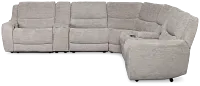Bennett Gray Fabric Large Dual Power Reclining Two-arm Sectional