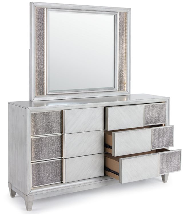 Viviana Silver Dresser & Mirror