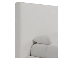 Grayton Linen Light Beige 54" Upholstered Platform Bed