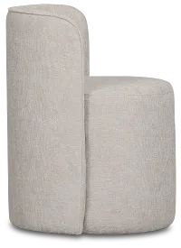 Ryan Light Gray Castored Upholstered Side Chair