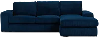 Charlie Dark Blue Fabric Right Chaise Sectional