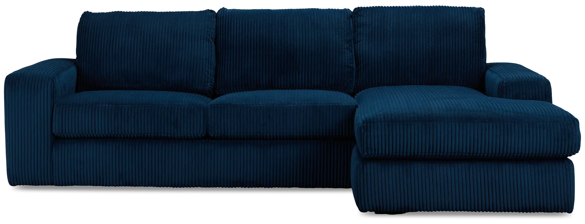 Charlie Dark Blue Fabric Right Chaise Sectional Charlie Dark Blue Fabric Right Chaise Sectional