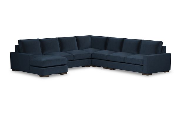 Edgewater Joya Dark Blue Large Left Chaise Sectional