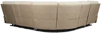 Travis Light Beige Fabric Medium Triple Power 2-arm Sectional