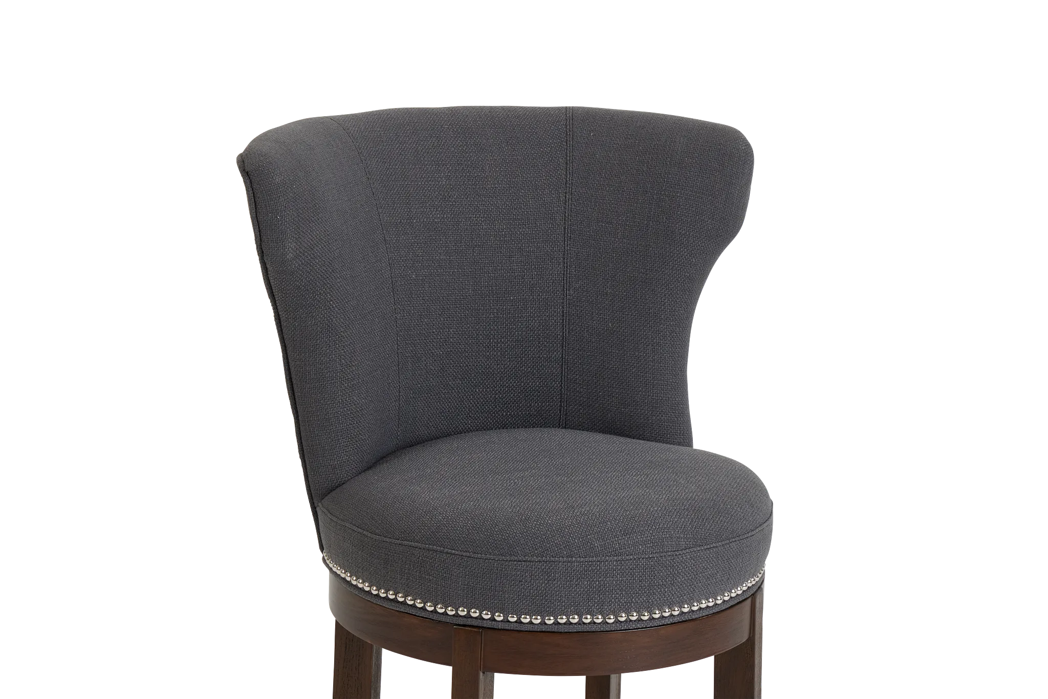 Cayden Dark Gray Fabric 24" Swivel Barstool