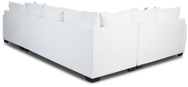 Rhodes White Fabric Medium Right Chaise Sectional