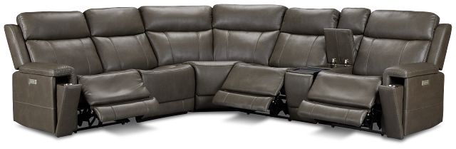 Jayden Gray Micro Medium Triple Power 2-arm Sectional