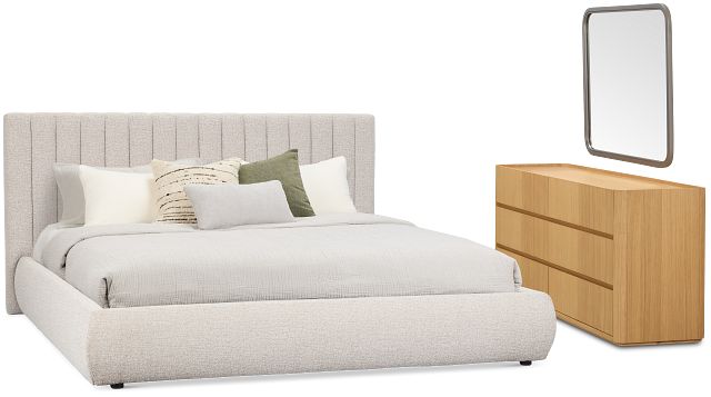 Nomad Gray Uph Platform Bedroom With Light-tone Cases