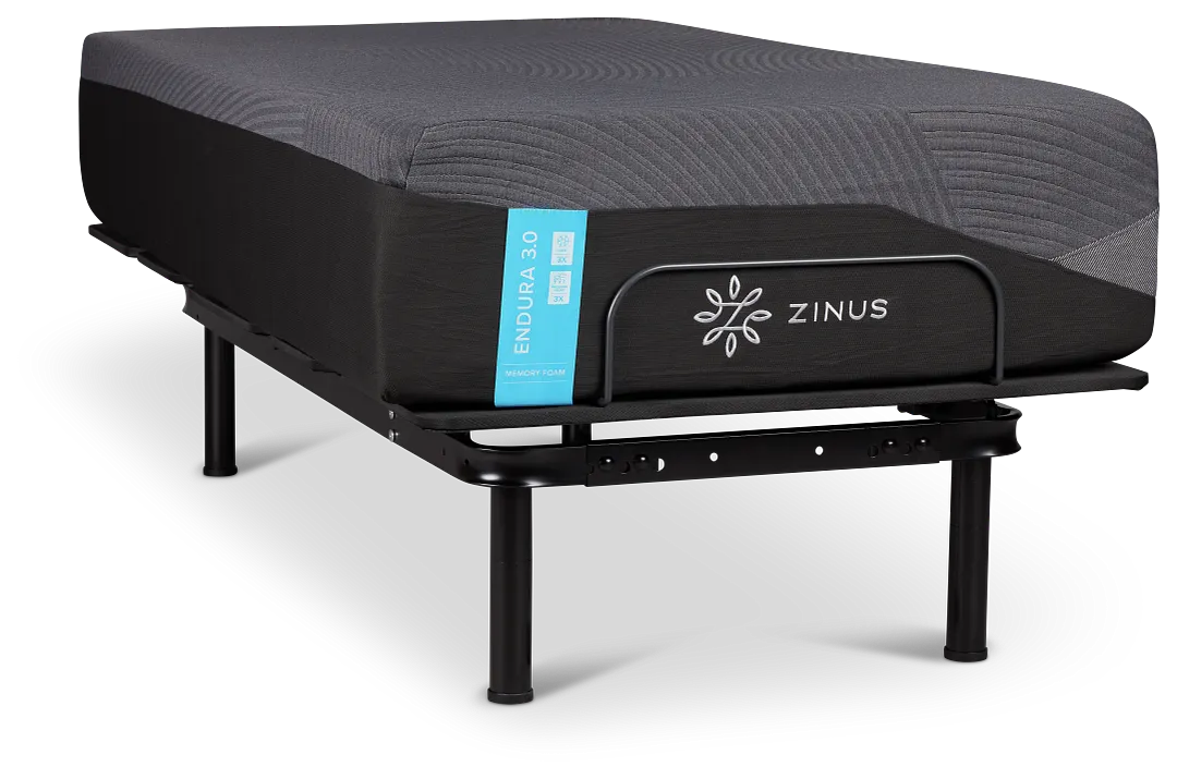 Zinus Endura 3.0 Plush Slat Adjustable Mattress Set