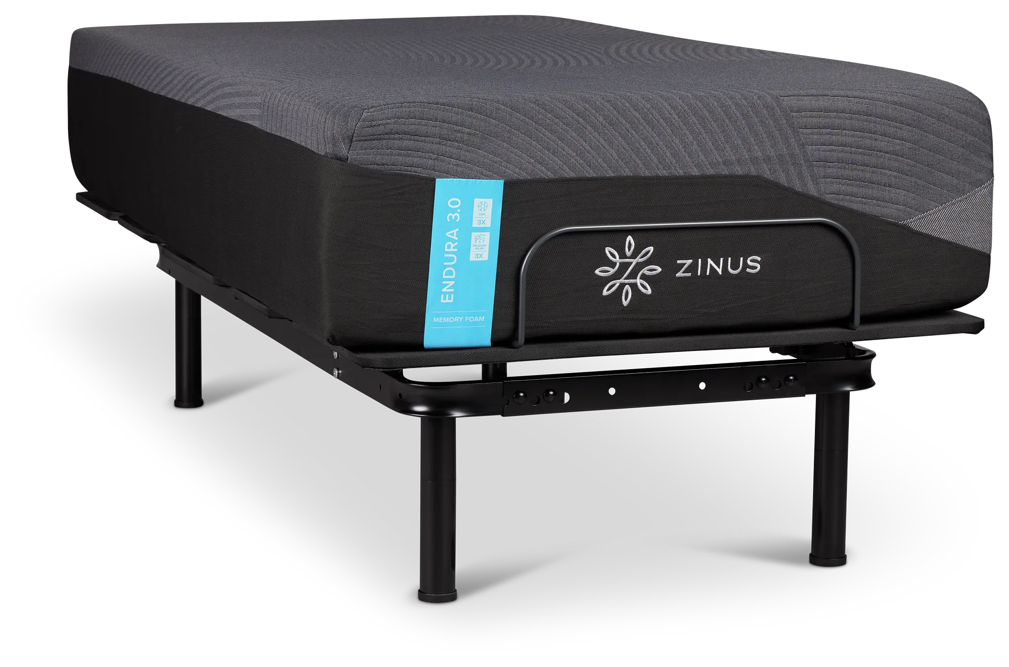 Zinus Endura 3.0 Plush Slat Adjustable Mattress Set