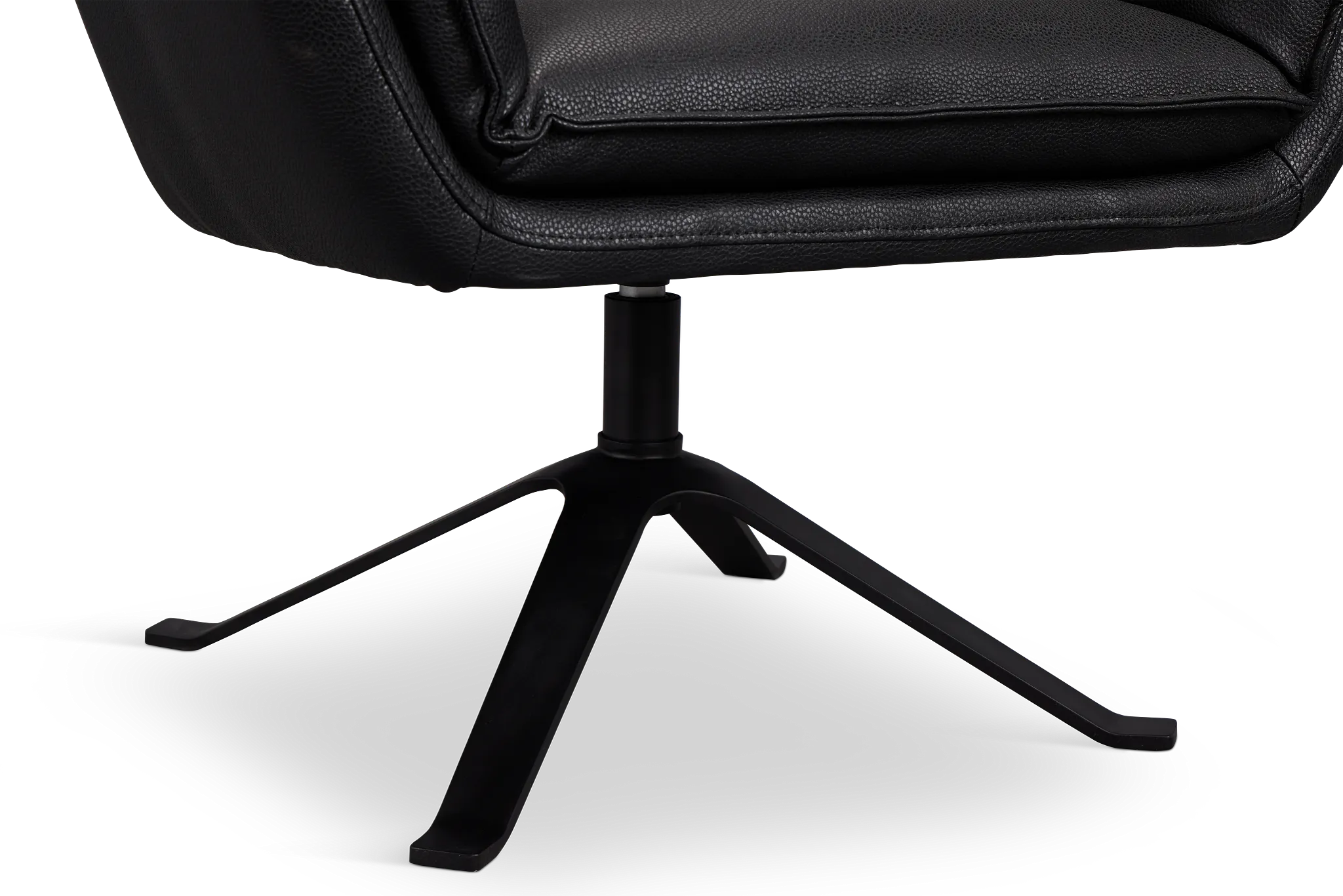 Farley Black Micro Swivel Accent Chair